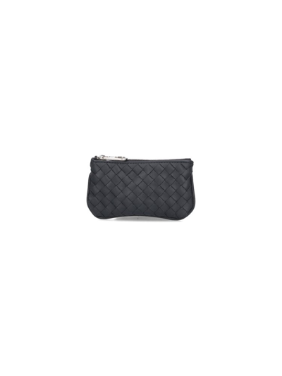 Bottega Veneta Intrecciato Zipped Wallet In Black