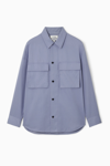 Cos Oversized Utility Shirt In Blue