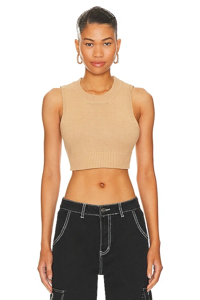 Superdown Valeria Crop Sweater In Nude