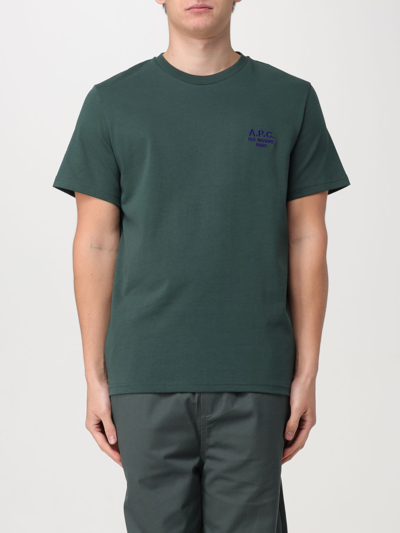 Apc T恤 A.p.c. 男士 颜色 绿色 In Green