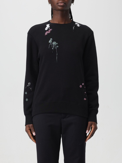 Undercover Bead-embellished Cotton Blouse In Black