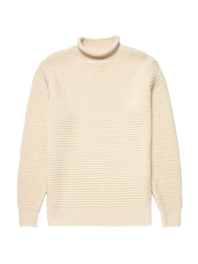 Sunspel Men's Fisherman Wool Sweater In Ecru