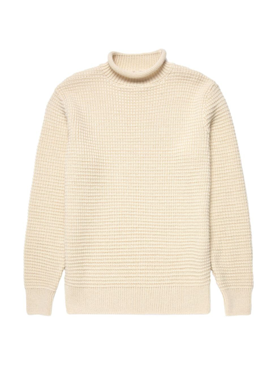 Sunspel Men's Fisherman Wool Jumper In Ecru