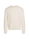 Helmut Lang Fine Gauge Regular Fit Crewneck Sweater In Ivory