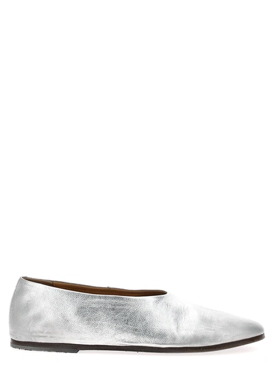 Marsèll Coltellaccio Flat Shoes Silver In Silver Foil
