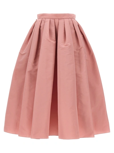 ALEXANDER MCQUEEN CURLED MIDI SKIRT SKIRTS PINK