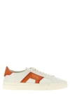 Santoni Double Buckle Sneaker In Leather