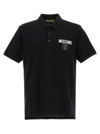 MOSCHINO DOUBLE SMILE POLO WHITE/BLACK