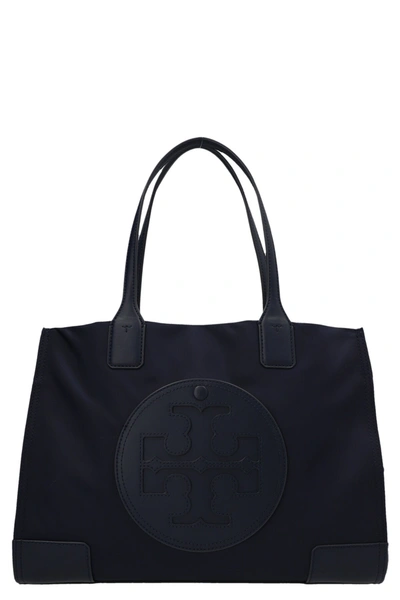 Tory Burch Logo-patch Tote Bag In Blue