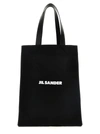 JIL SANDER FLAT SHOPPER TOTE BAG BLACK