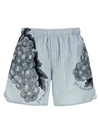 Jw Anderson Graphic-print Striped Swim Shorts