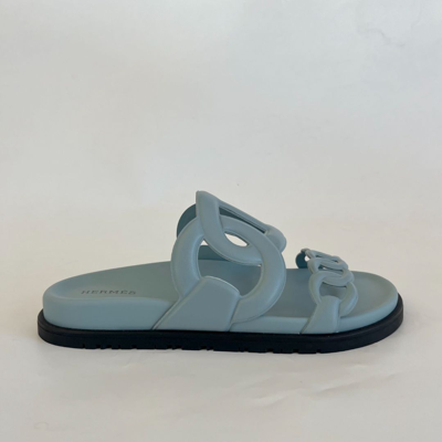 Pre-owned Hermes Hermès Extra Light Blue Sandal, 36.5