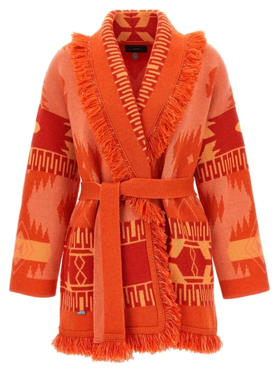 Alanui Icon Sweater, Cardigans Multicolor In Orange