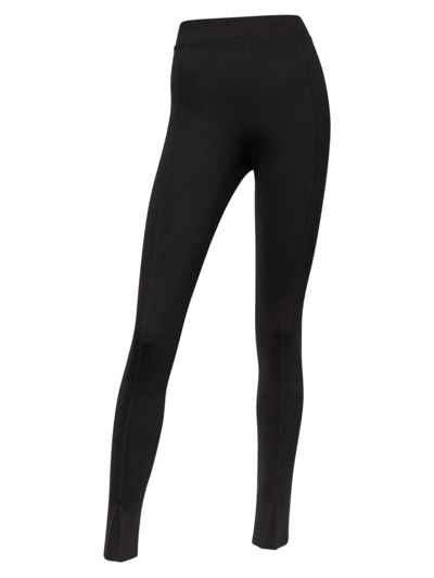 Wolford Midnight Grace Front-slit Jersey Leggings In Black
