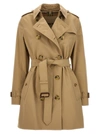 BURBERRY KENSINGTON COATS, TRENCH COATS YELLOW