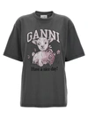 Ganni Grey Future Relaxed Lamb T-shirt