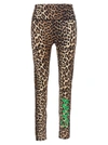 GANNI LOGO LEOPARD LEGGINGS MULTICOLOR