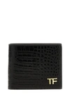 TOM FORD LOGO WALLET WALLETS, CARD HOLDERS BLACK