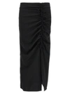 GANNI MIDI BOW SKIRT SKIRTS BLACK