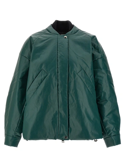 KASSL EDITIONS OVERSIZED PADDED CASUAL JACKETS, PARKA GREEN
