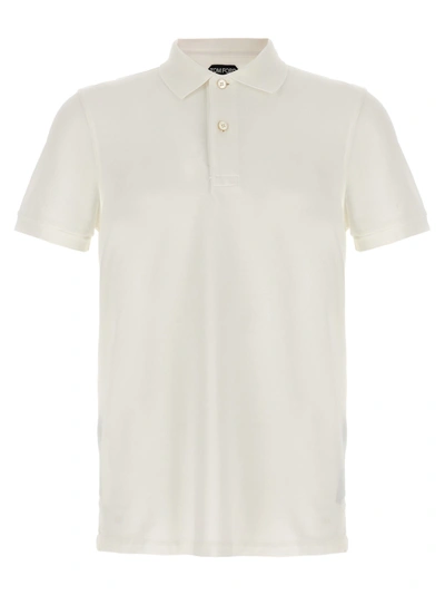 TOM FORD PIQUET  SHIRT POLO WHITE