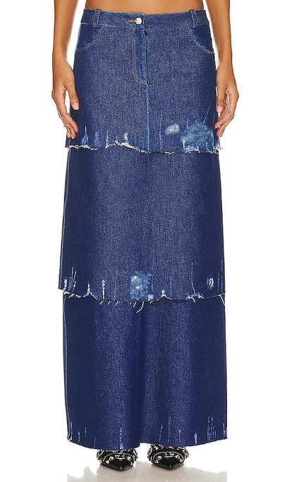 Lado Bokuchava Ocean Skirt In Blue