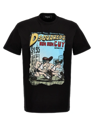 Dsquared2 Printed T-shirt Black In Negro
