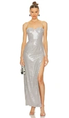 Sau Lee Opal Gown In Silver
