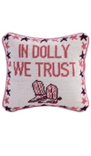 FURBISH STUDIO TRUST DOLLY NEEDLEPOINT PILLOW