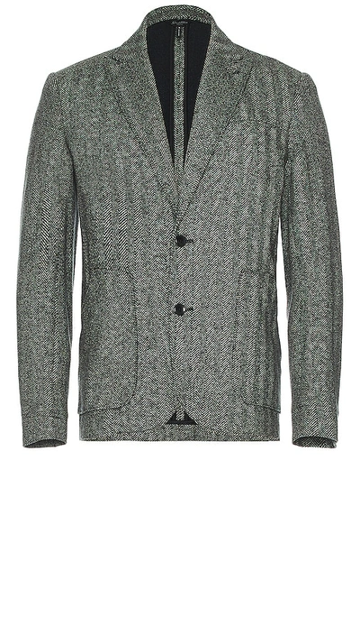 Good Man Brand Herringbone Blazer In Black