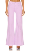 Mother The Roller Sneak Flared Jeans In Regal Orchis