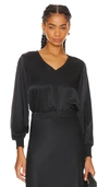 Nation Ltd Ayra Dressed Up V-neck In Black