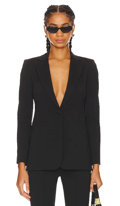 Alice And Olivia Breann Fitted Blazer In Black