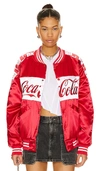 The Laundry Room Team Coca Cola Stadium Jacket In Red  Black  & White