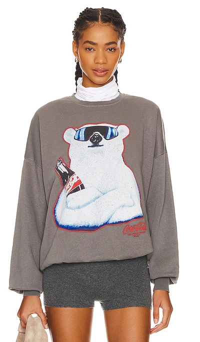 The Laundry Room Polar Bear Coca Cola Jumper In Gravity Grey