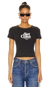 The Laundry Room Diet Coke Baby Tee In Black Snow