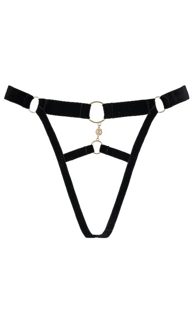 Bluebella Simone Ouvert Brief In Black & Gold