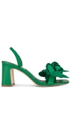 Steve Madden Farrie Sandal In Green Suede