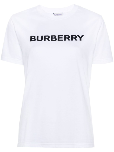 Burberry Logo Cotton T-shirt In White