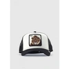 Goorin Bros The King Lion Black/white Trucker Hat 101-0388-blk In Black