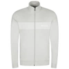 Hugo Boss Sidney Half Zip Cotton Blend Pullover In Grey
