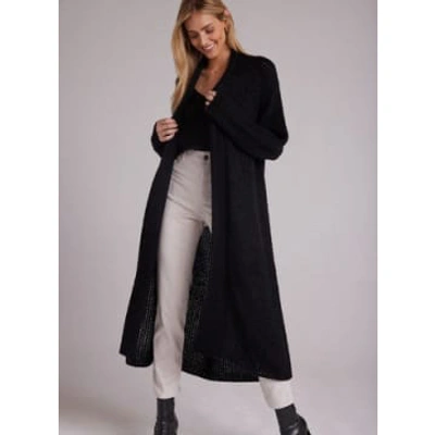 Bella Dahl Rib Knit Long Cardigan In Black