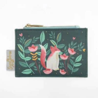 House Of Disaster Secret Garden Fox Zip Purse In Gray