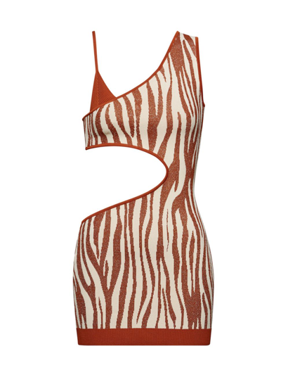 Retroféte Dimi Dress In Brown Zebra