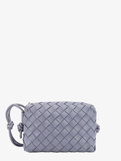 Bottega Veneta Woman Loop Woman Grey Shoulder Bags In Gray