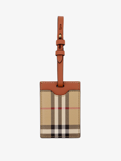BURBERRY BURBERRY WOMAN LUGGAGE TAG WOMAN BEIGE EXTRAS