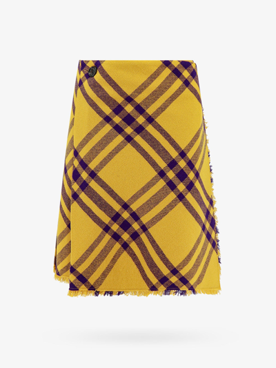 Burberry Woman Skirt Woman Yellow Skirts