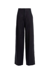 Chloé Trousers Linen Front Pleats In Blue