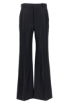 Chloé Black Pants With High Waist And Wide Leg In Viscose Blend Stretch Woman In Black