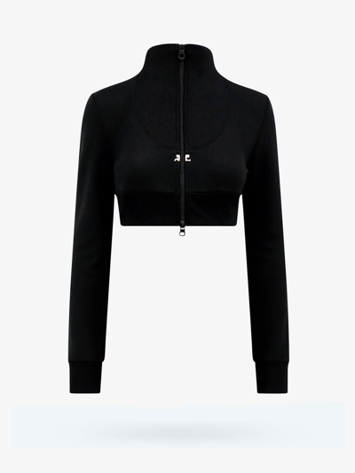 Courrèges Courreges Woman Sweatshirt Woman Black Sweatshirts